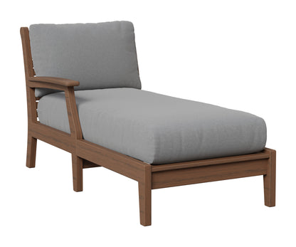 Berlin Gardens Classic Terrace Right Arm Chaise Lounge in Brazilian Walnut