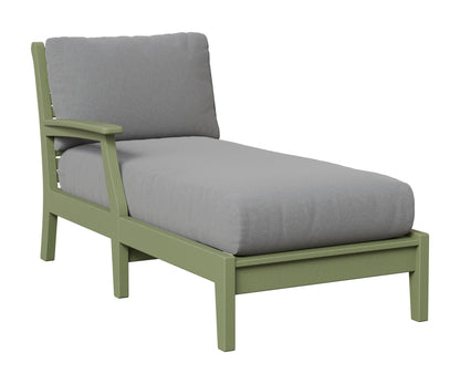 Berlin Gardens Classic Terrace Right Arm Chaise Lounge in Sage