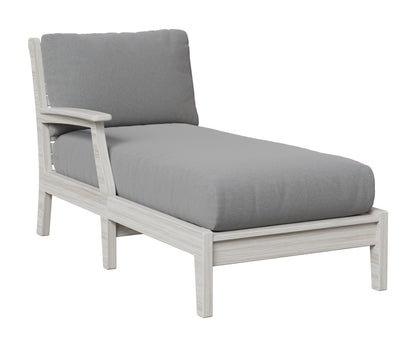 Berlin Gardens Classic Terrace Right Arm Chaise Lounge in Seashell