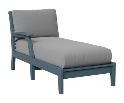 Berlin Gardens Classic Terrace Right Arm Chaise Lounge in Slate