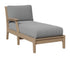 Berlin Gardens Classic Terrace Right Arm Chaise Lounge in Weatherwood