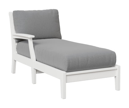 Berlin Gardens Classic Terrace Right Arm Chaise Lounge in White