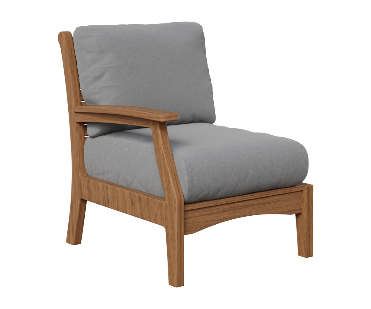 Berlin Gardens Classic Terrace Right Arm Club Chair in Antique Mahogany