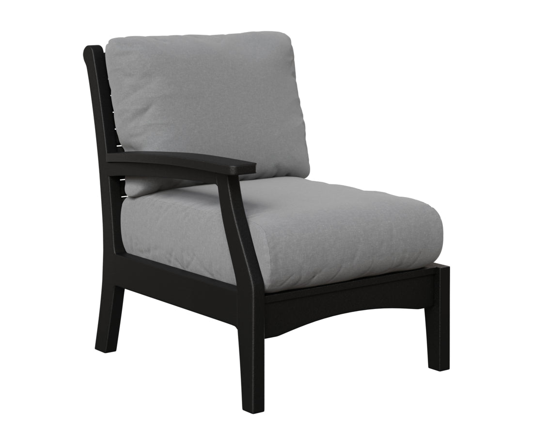 Berlin Gardens Classic Terrace Right Arm Club Chair in Black