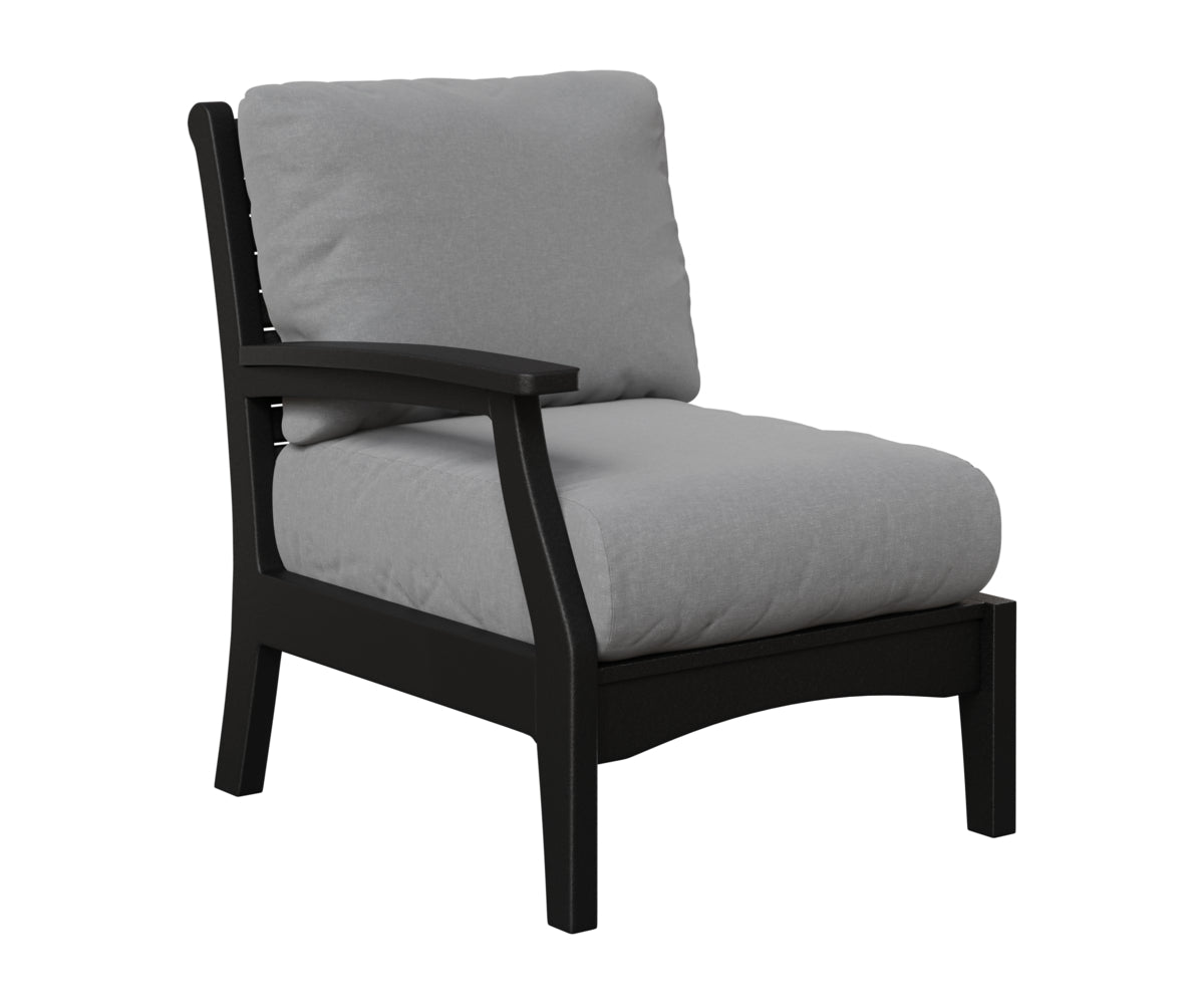Berlin Gardens Classic Terrace Right Arm Club Chair in Black