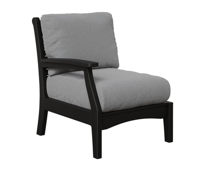 Berlin Gardens Classic Terrace Right Arm Club Chair in Black