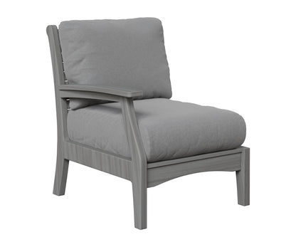 Berlin Gardens Classic Terrace Right Arm Club Chair in Driftwood Gray