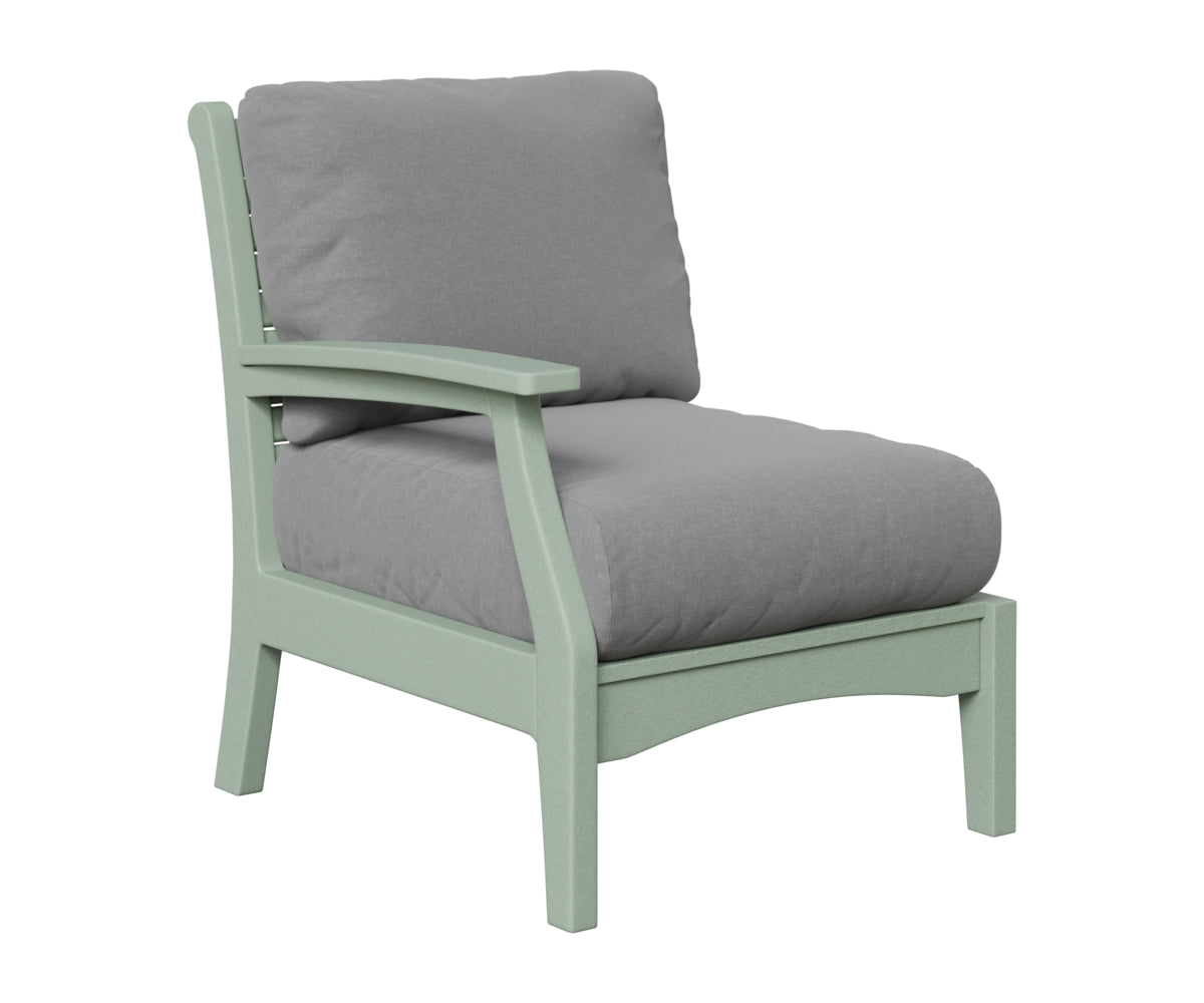 Berlin Gardens Classic Terrace Right Arm Club Chair in Sea Foam