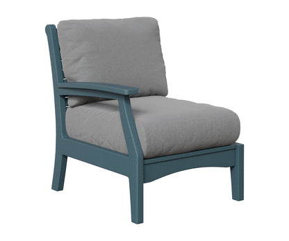 Berlin Gardens Classic Terrace Right Arm Club Chair in Slate