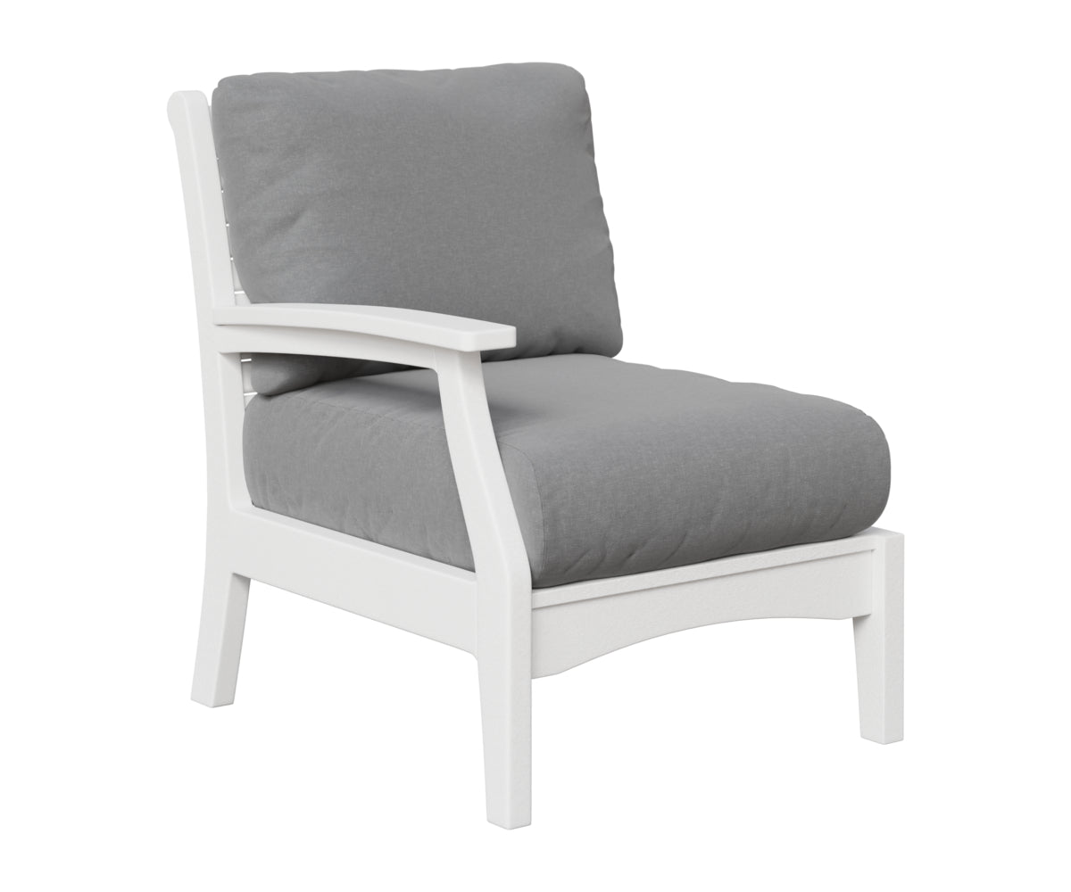 Berlin Gardens Classic Terrace Right Arm Club Chair in White