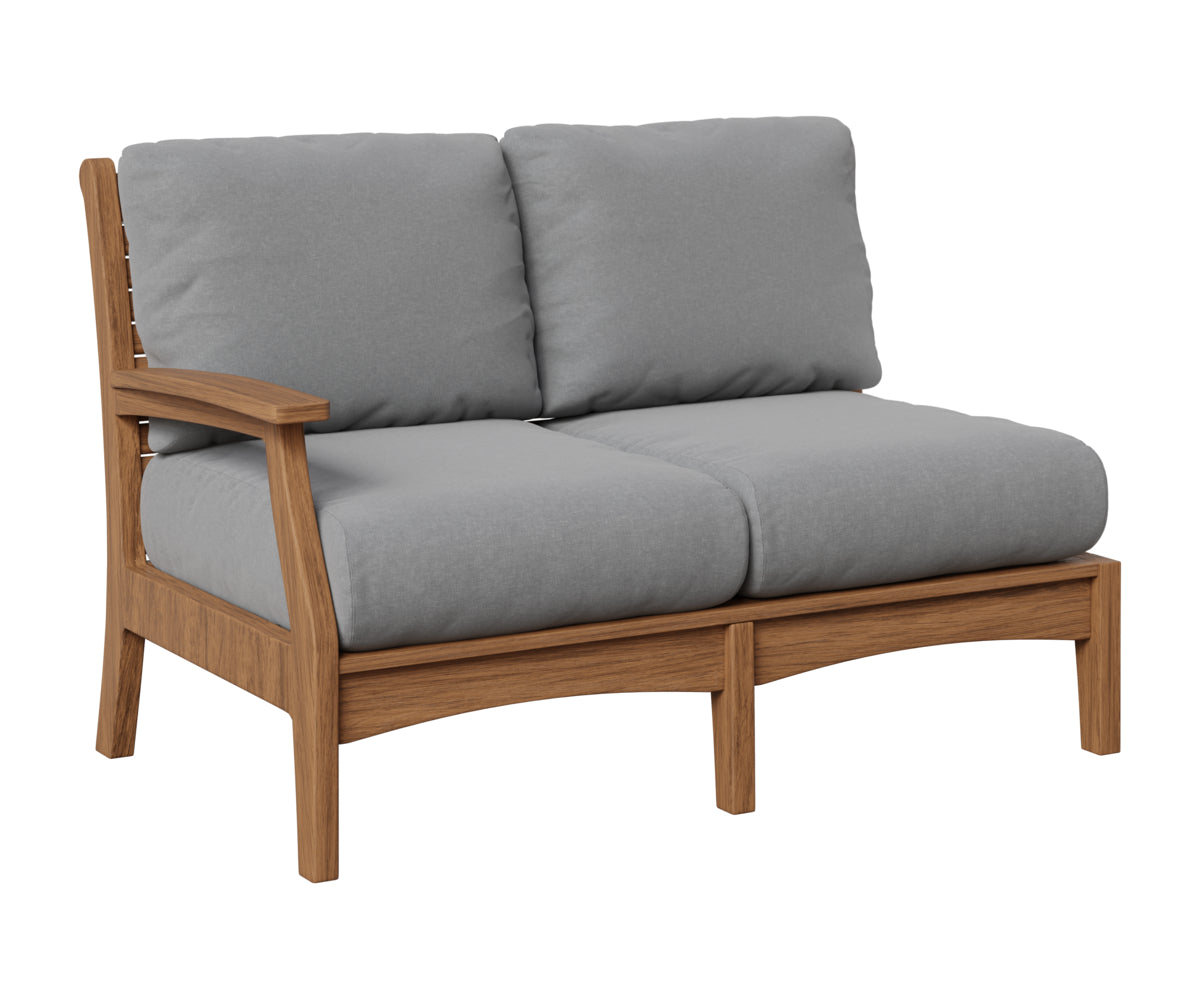Berlin Gardens Classic Terrace Right Arm Loveseat in Antique Mahogany