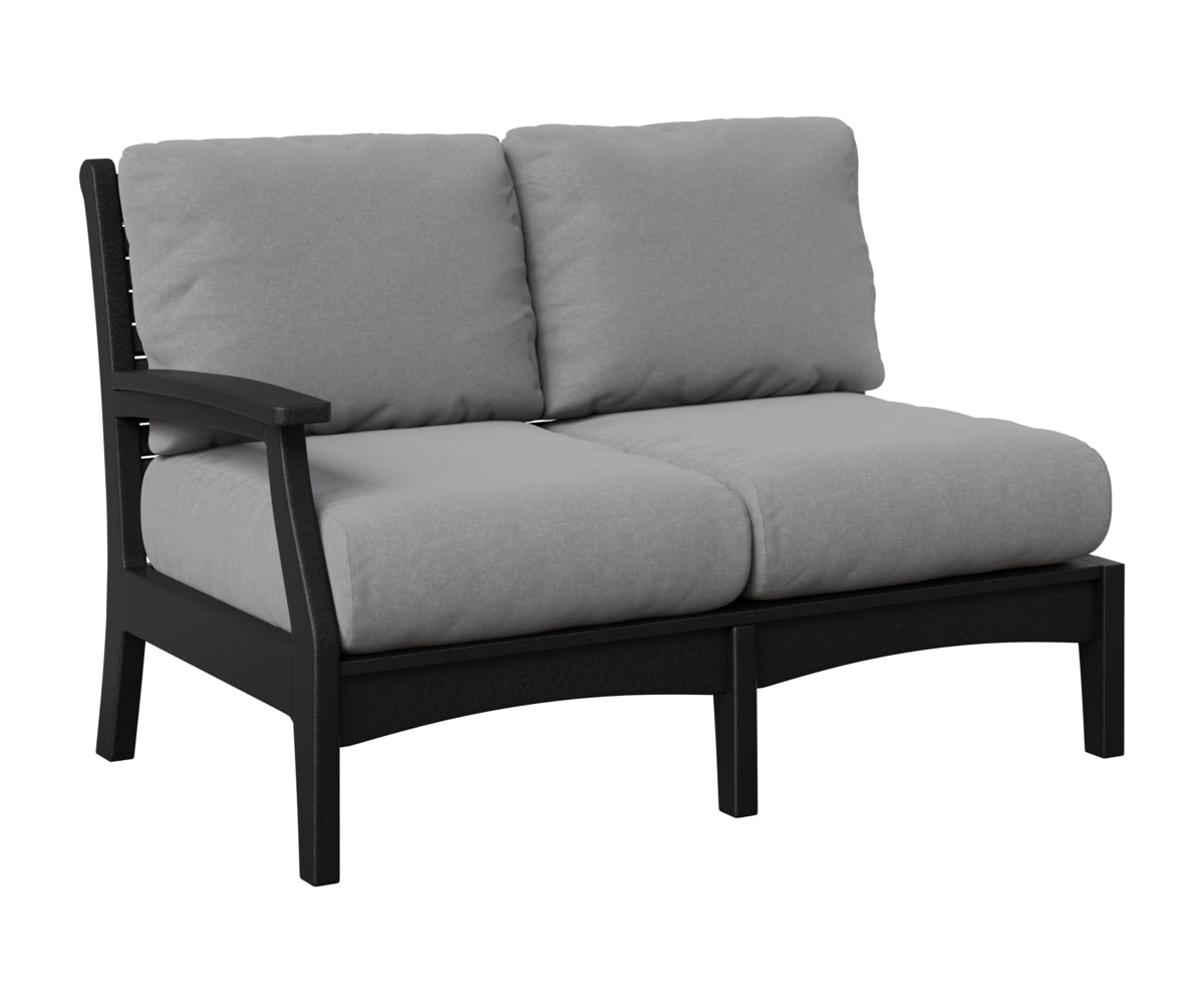 Berlin Gardens Classic Terrace Right Arm Loveseat in Black