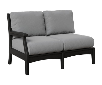 Berlin Gardens Classic Terrace Right Arm Loveseat in Black