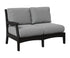 Berlin Gardens Classic Terrace Right Arm Loveseat in Black