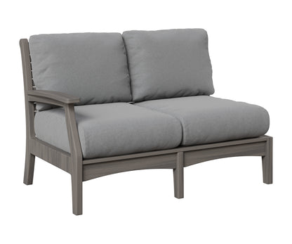 Berlin Gardens Classic Terrace Right Arm Loveseat in Coastal Gray