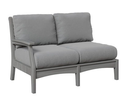 Berlin Gardens Classic Terrace Right Arm Loveseat in Driftwood Gray
