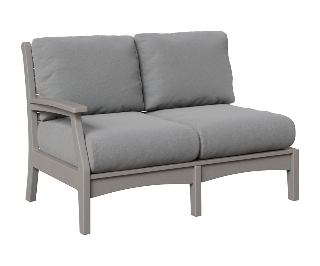 Berlin Gardens Classic Terrace Right Arm Loveseat in Light Gray