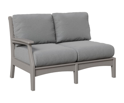 Berlin Gardens Classic Terrace Right Arm Loveseat in Light Gray