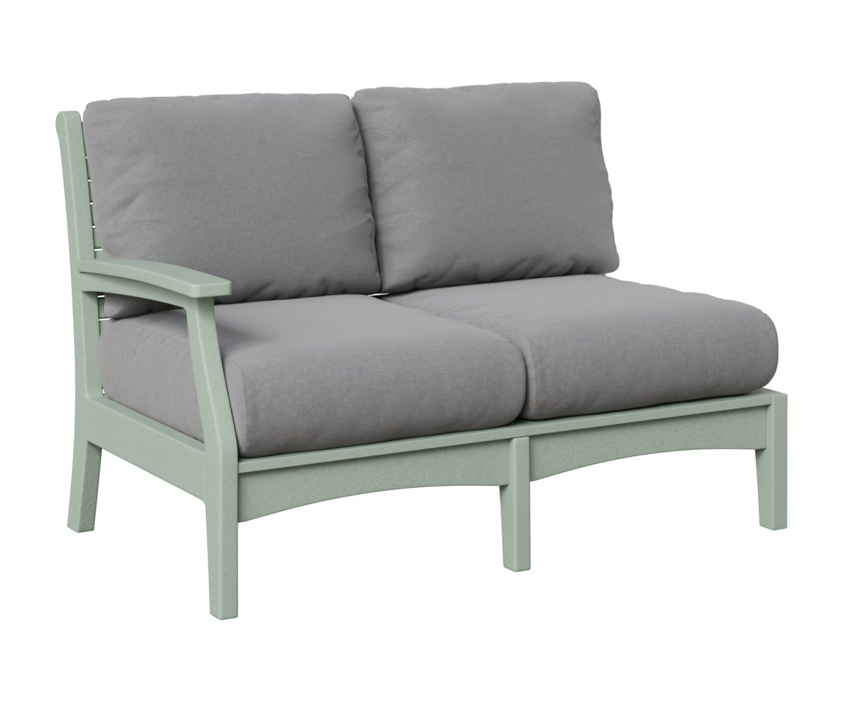 Berlin Gardens Classic Terrace Right Arm Loveseat in Sea Foam