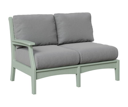 Berlin Gardens Classic Terrace Right Arm Loveseat in Sea Foam
