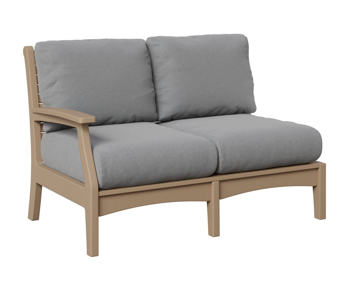 Berlin Gardens Classic Terrace Right Arm Loveseat in Weatherwood