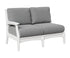 Berlin Gardens Classic Terrace Right Arm Loveseat in White