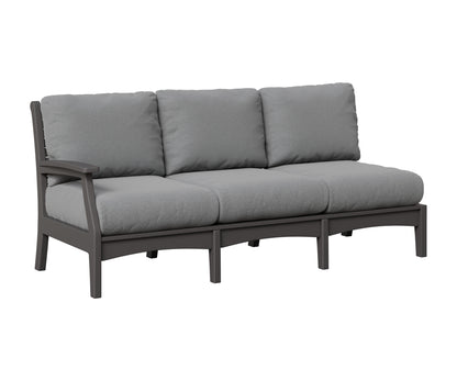 Berlin Gardens Classic Terrace Right Arm Sofa in Smoke Gray