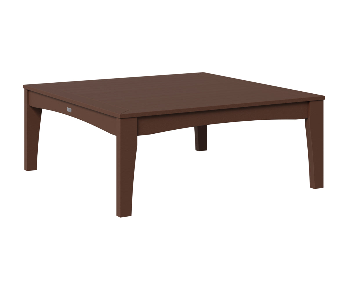 Berlin Gardens Classic Terrace Square Coffee Table in Chocolate Brown