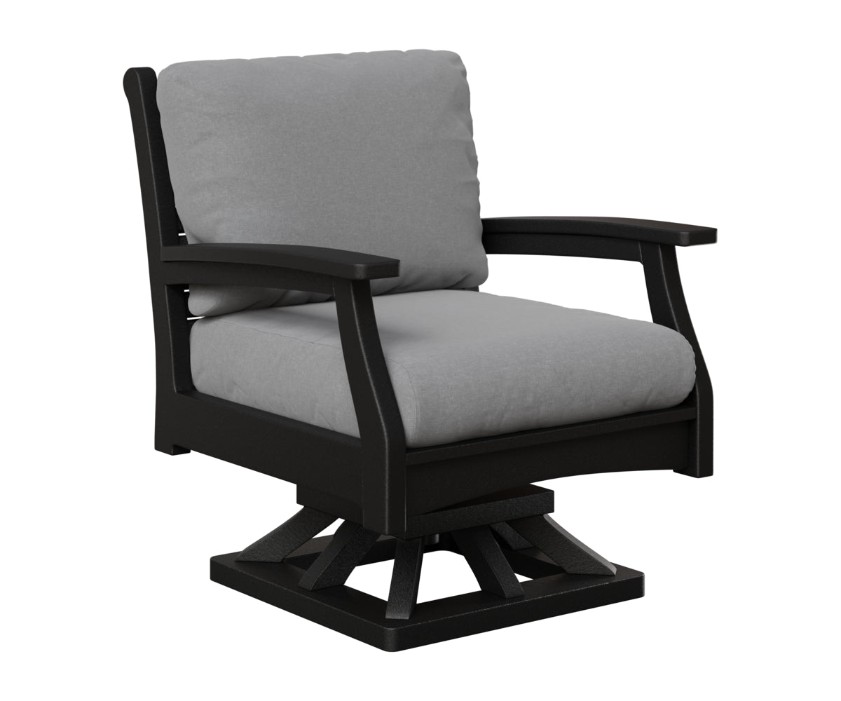 Berlin Gardens Classic Terrace Swivel Rocker in Black