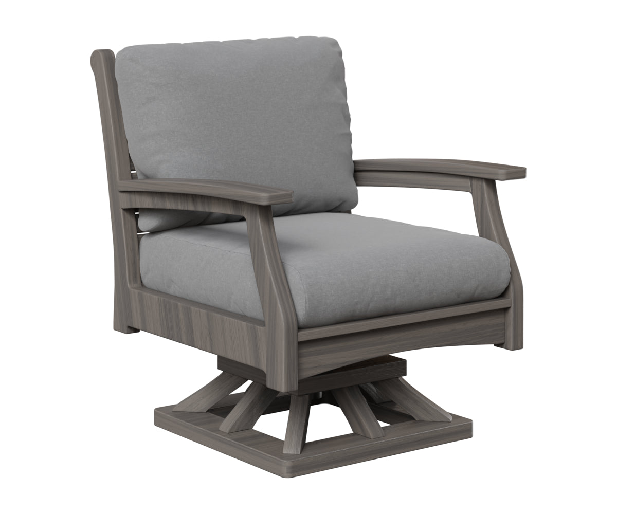 Berlin Gardens Classic Terrace Swivel Rocker in Coastal Gray