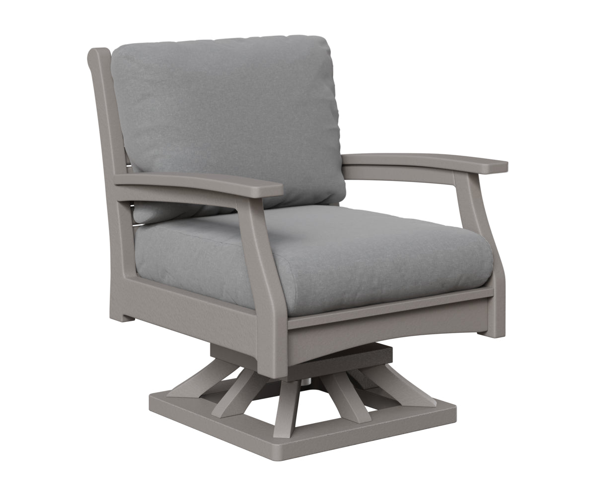 Berlin Gardens Classic Terrace Swivel Rocker in Light Gray