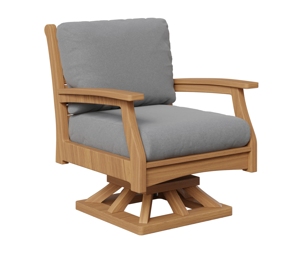 Berlin Gardens Classic Terrace Swivel Rocker in Natural Teak