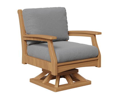 Berlin Gardens Classic Terrace Swivel Rocker in Natural Teak
