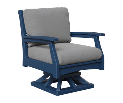 Berlin Gardens Classic Terrace Swivel Rocker in Navy Blue