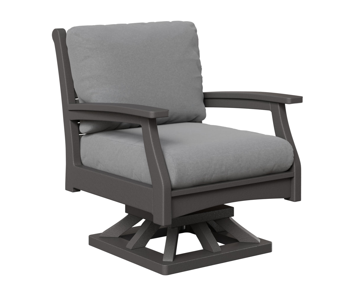 Berlin Gardens Classic Terrace Swivel Rocker in Smoke Gray