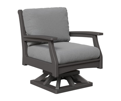 Berlin Gardens Classic Terrace Swivel Rocker in Smoke Gray