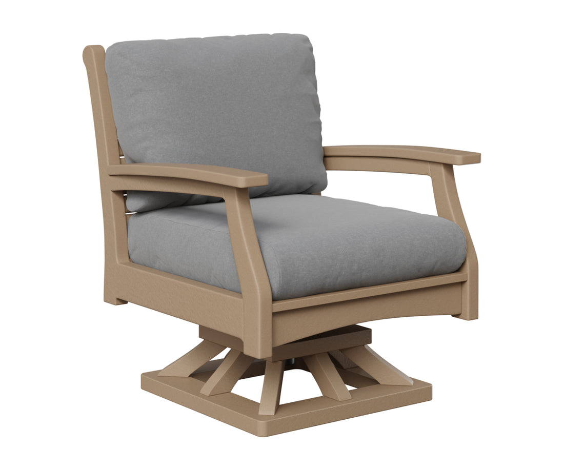 Berlin Gardens Classic Terrace Swivel Rocker in Weatherwood