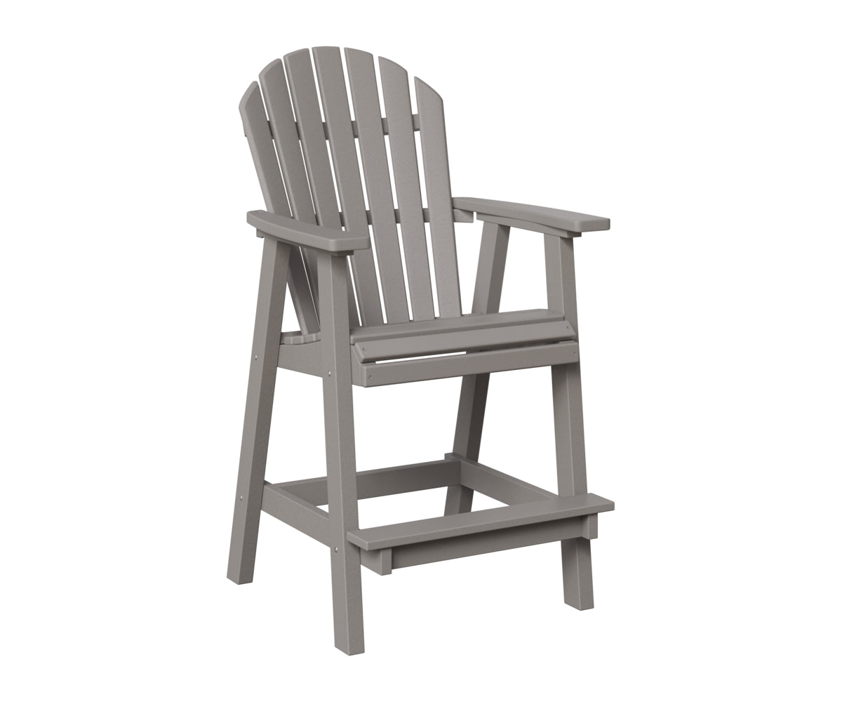 Berlin Gardens Comfo Back Bar Chair in Light Gray