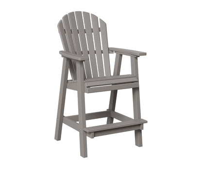 Berlin Gardens Comfo Back Bar Chair in Light Gray