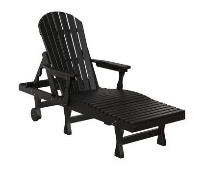 Berlin Gardens Comfo Back Chaise Lounge in Black