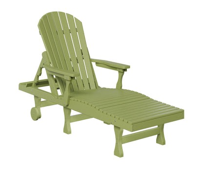 Berlin Gardens Comfo Back Chaise Lounge in Kiwi Green