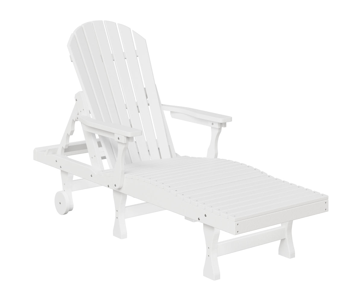Berlin Gardens Comfo Back Chaise Lounge in White