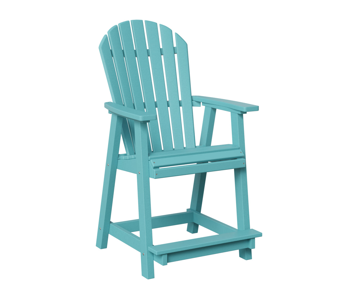 Berlin Gardens Comfo Back Counter Chair in Aruba Blue