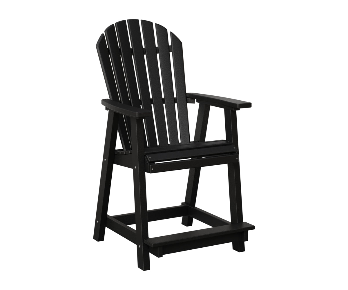 Berlin Gardens Comfo Back Counter Chair in Black