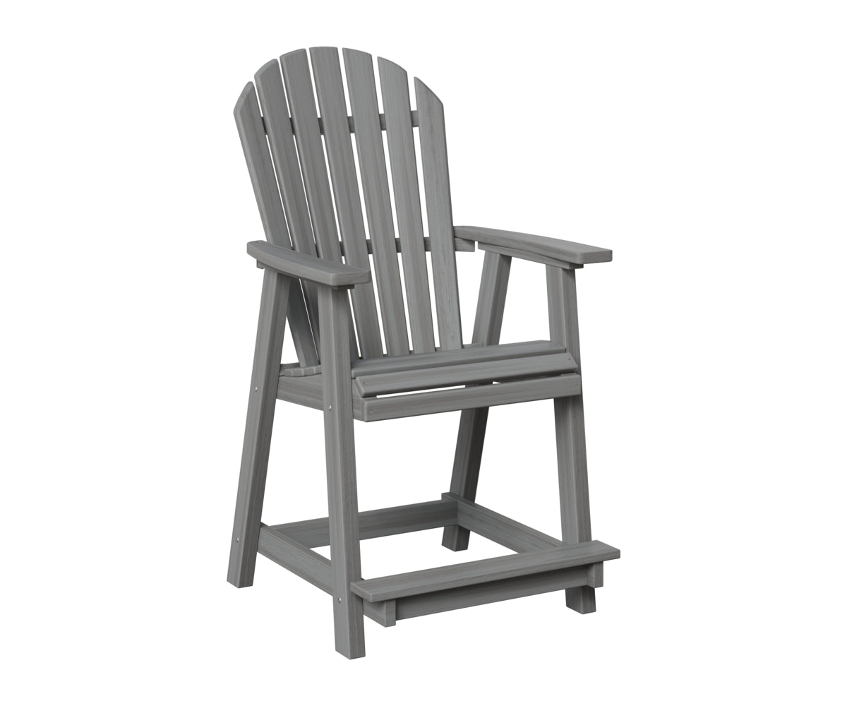 Berlin Gardens Comfo Back Counter Chair in Driftwood Gray