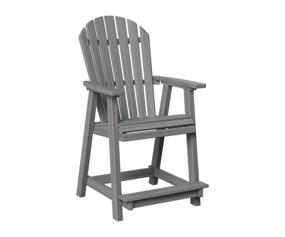 Berlin Gardens Comfo Back Counter Chair in Driftwood Gray