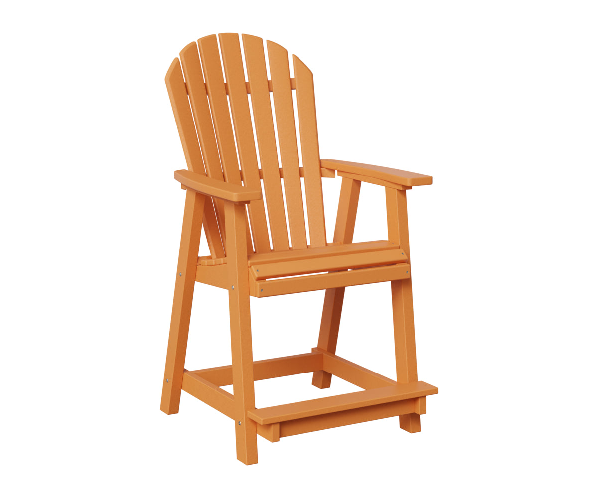 Berlin Gardens Comfo Back Counter Chair in Mango Orange
