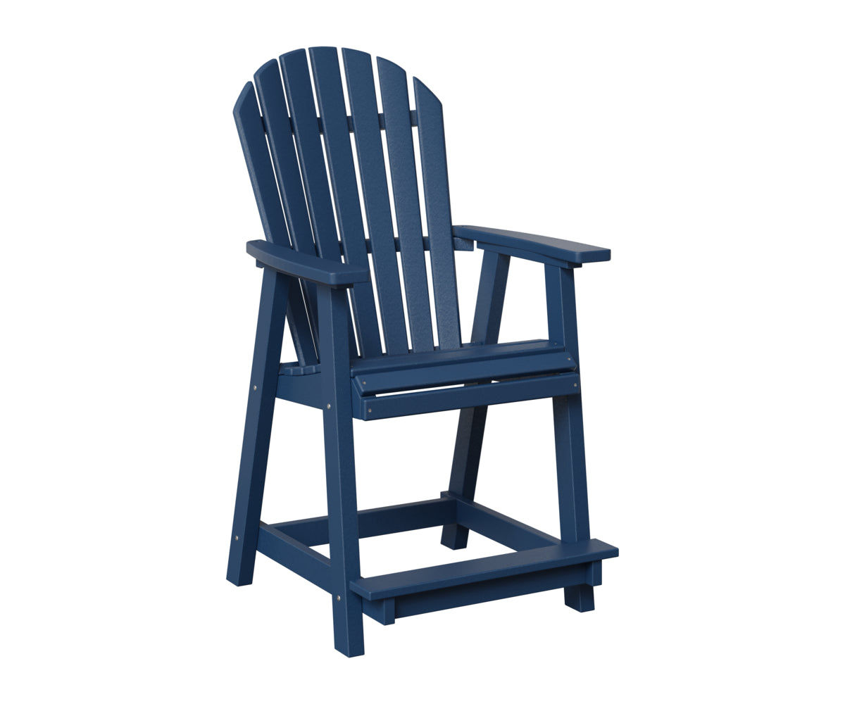 Berlin Gardens Comfo Back Counter Chair in Navy Blue