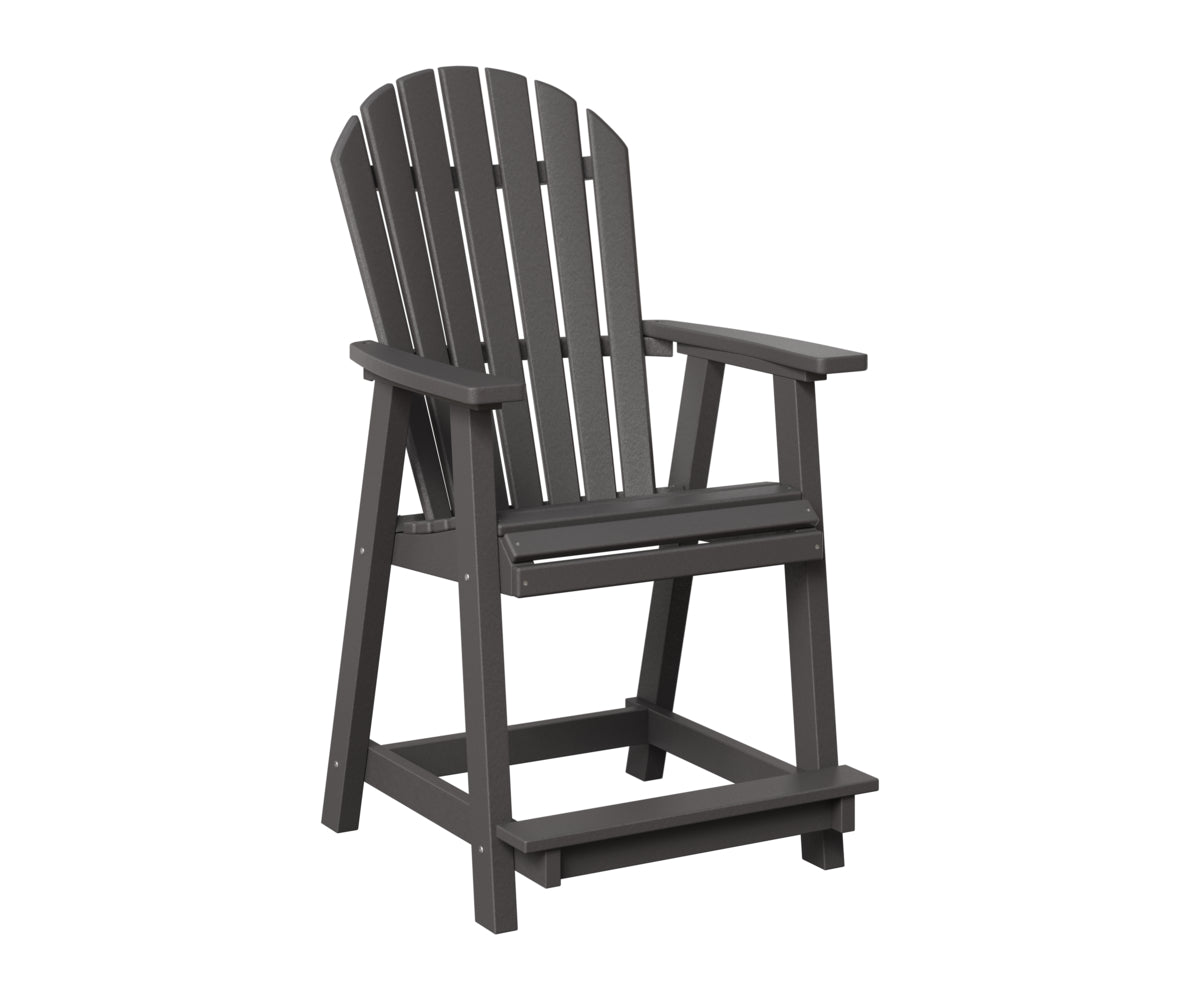 Berlin Gardens Comfo Back Counter Chair in Smoke Gray