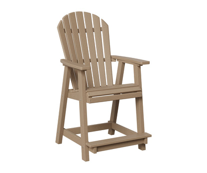 Berlin Gardens Comfo Back Counter Chair in Weatherwood